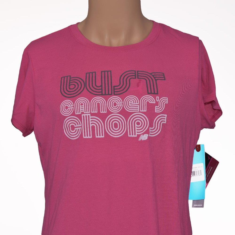 NEW! New Balance Bust Cancers Chops Pink Tshirt